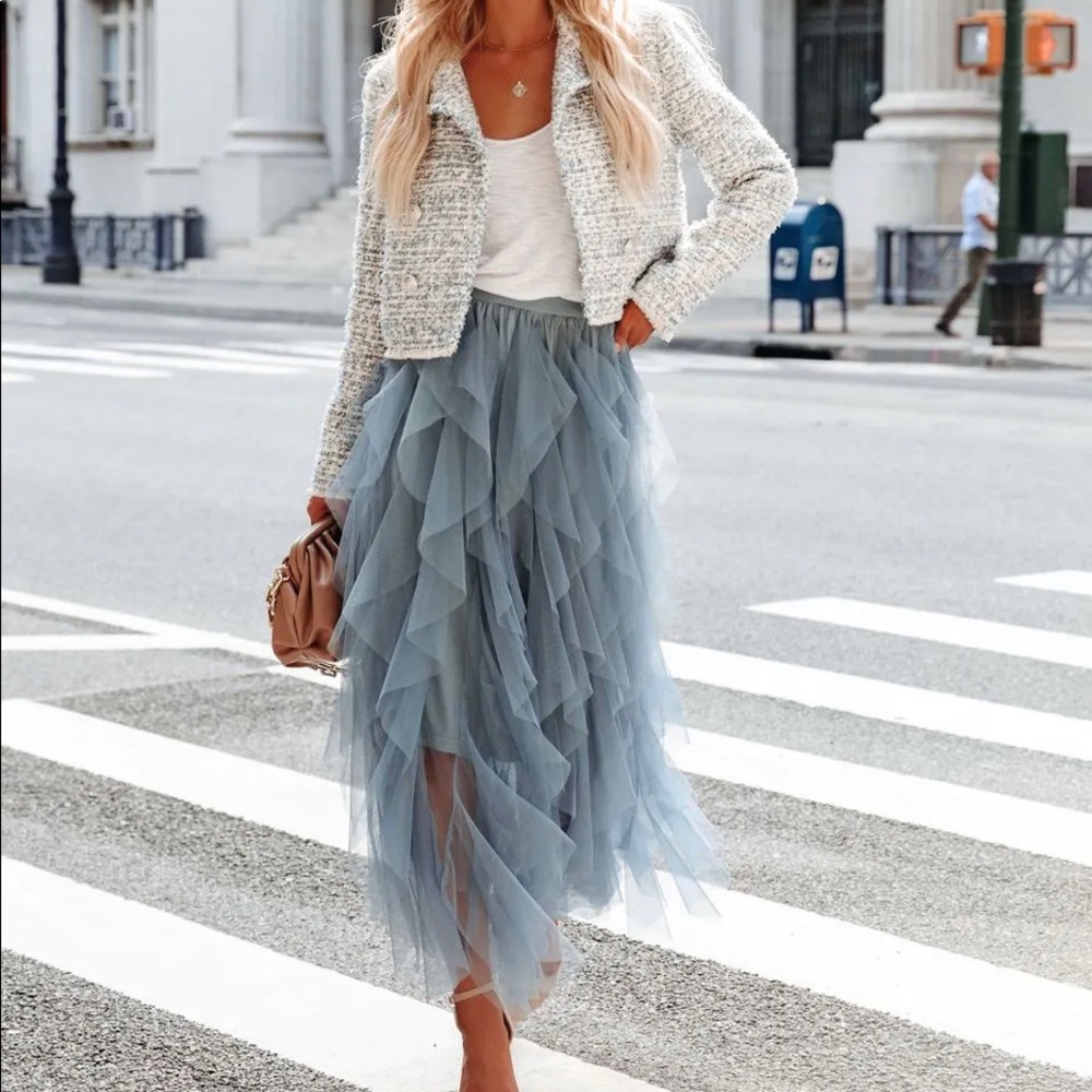 XS Blue Tulle Skirt from Vici Collection. Never Worn.